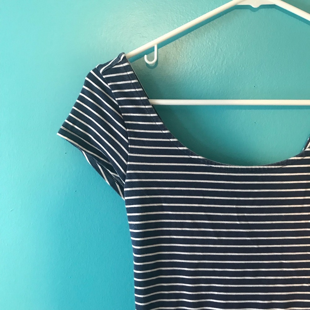 American Eagle Cross-back Striped Dress